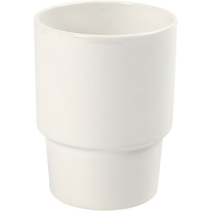 Becher, 11 cm, 8,5 cm, Weiß, 1 Stk
