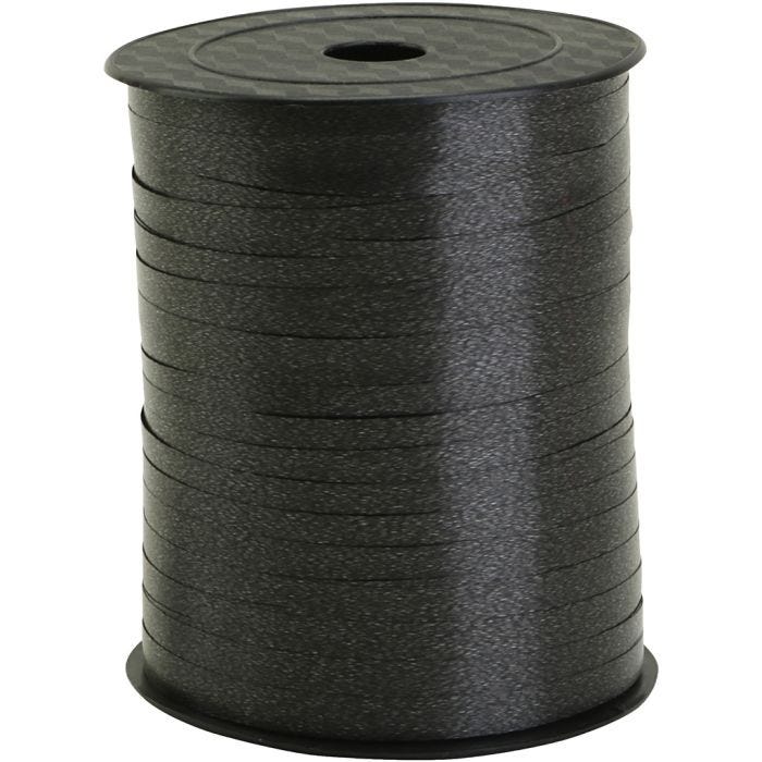Kräuselband, B 5 mm, Schwarz, 400 m/ 1 Rolle