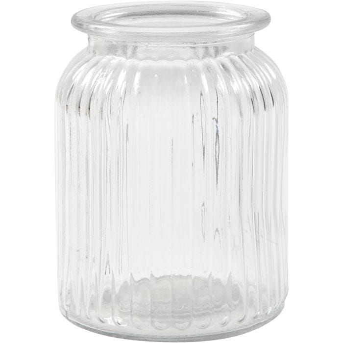 Glasgefäß, H 14,5 cm, D 11 cm, Lochgröße 7 cm, 6 Stk/ 1 Pck