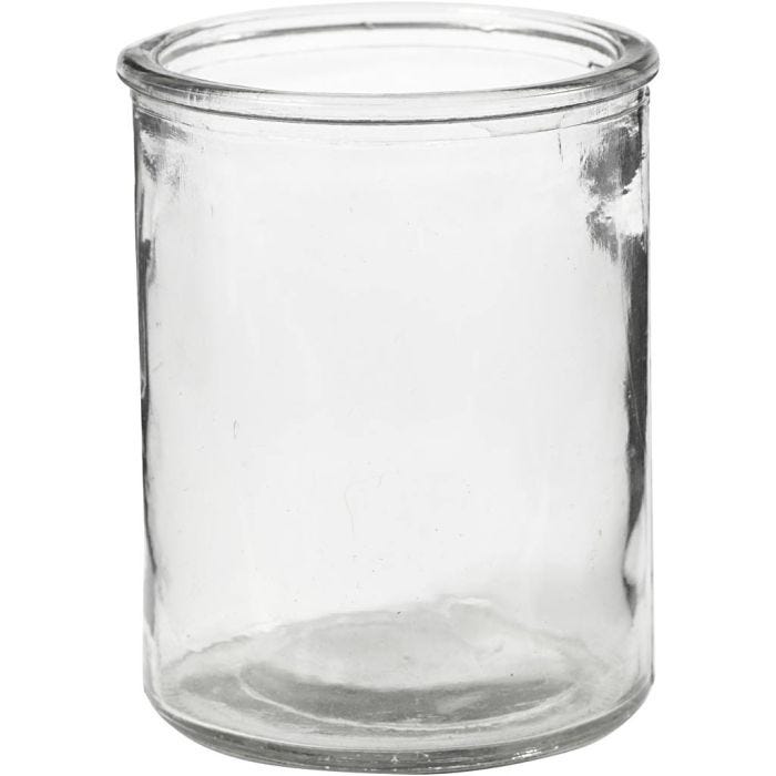 Kerzenglas, H 9,8 cm, D 8 cm, 6 Stk/ 1 Pck