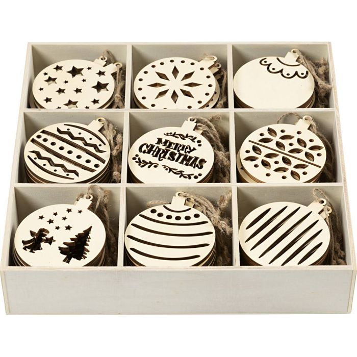 Weihnachtsschmuck, Größe 7-9 cm, Dicke 4 mm, 90 Stk/ 1 Pck