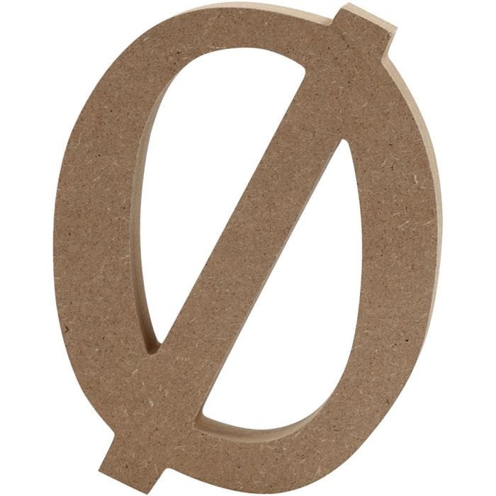 Buchstabe, Ø, 13 cm, 2 cm, 1 Stk