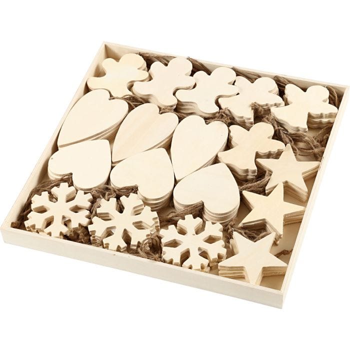 Weihnachtsaufhänger, Größe 9-11 cm, Dicke 4 mm, 90 Stk/ 1 Pck