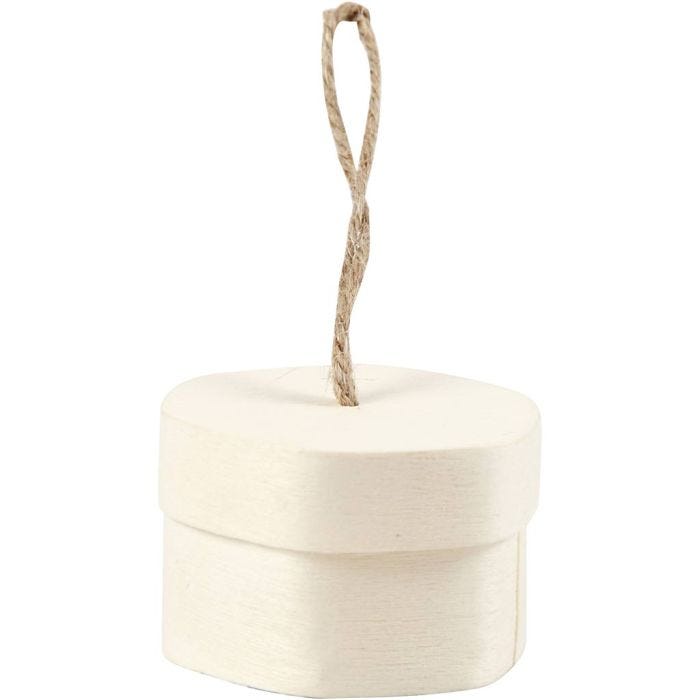 Holzspan-Dose, H 3 cm, D 4,5 cm, 3 Stk/ 1 Pck