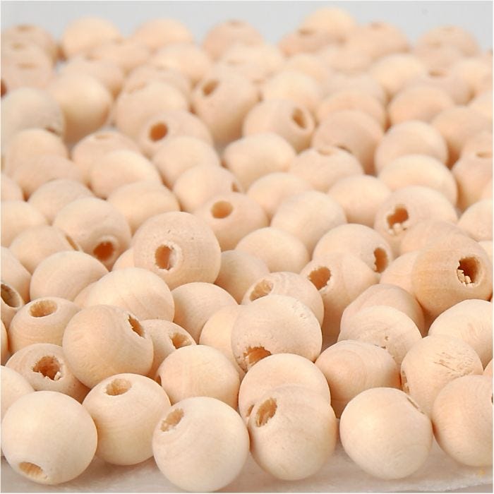 Holzperle, 8 mm, 2 mm, 100Stk/ 1 Pck