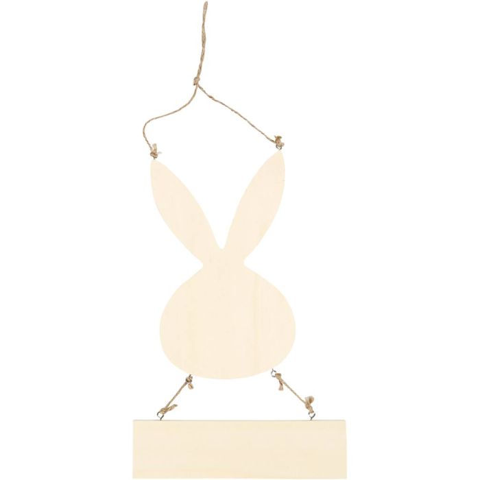 Hase mit Schild, 29,5 cm, 19,2 cm, 1 Stk