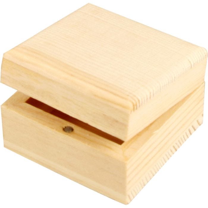 Schmuckkasten, 6x6x3,5 cm, 1 Stk