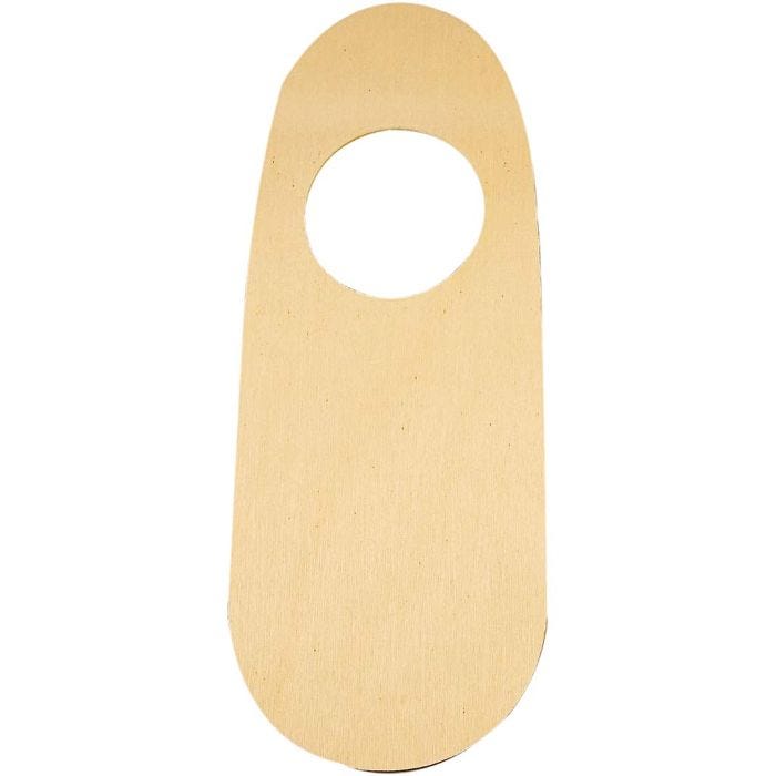 Türschild mit Loch, 25 cm, 10 cm, 1 Stk