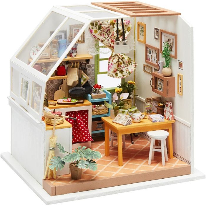 DIY-Miniatur-Zimmer, Küche, 18,7 cm, 19 cm, 1 Stk