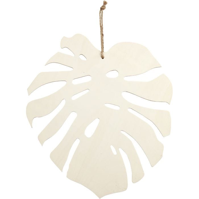 Monstera-Blatt, 35 cm, 3 mm, 34 cm, 1 Stk