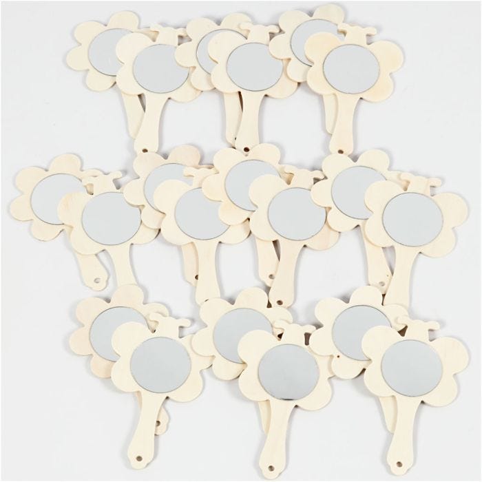Handspiegel, H 13,9 cm, B 9 cm, 20 Stk/ 1 Pck