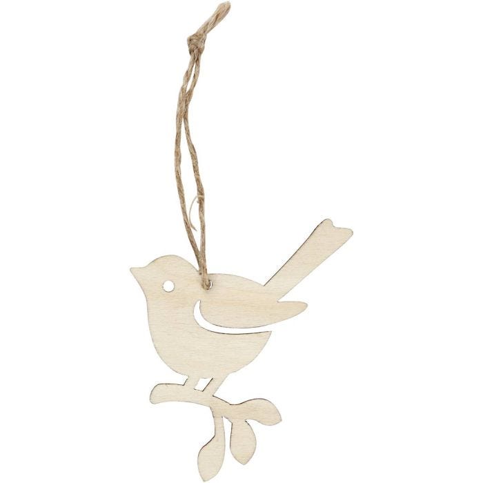 Vogel, 9 cm, 6,5 cm, 5Stk/ 1 Pck