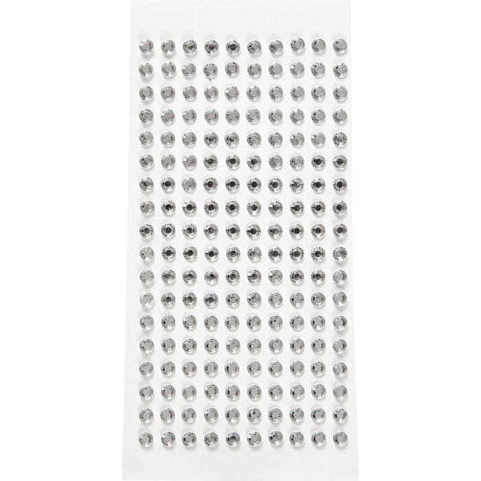 Strasssteine, D 5 mm, Silber, 144 Stk/ 1 Pck
