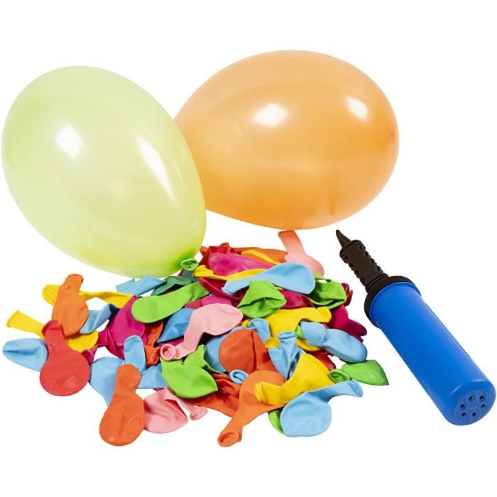 Ballon-Set mit Pumpe, 1 Pck