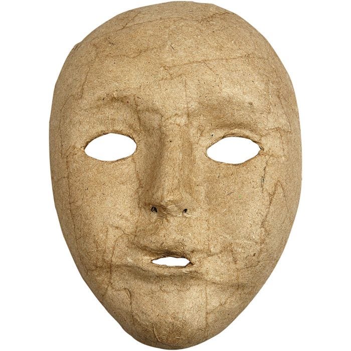 Maske, 17,5 cm, 12,5 cm, 1 Stk