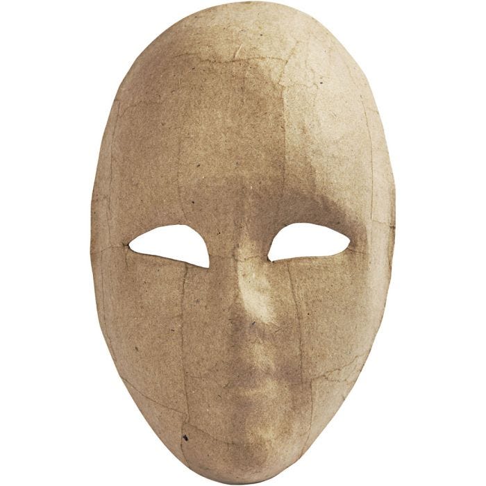 Maske, 23 cm, 16 cm, 1 Stk