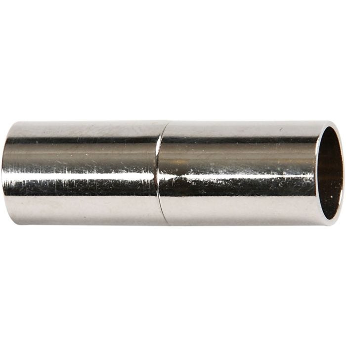 Magnetverschluss, 23 mm, 6 mm, Versilbert, 2Stk/ 1 Pck