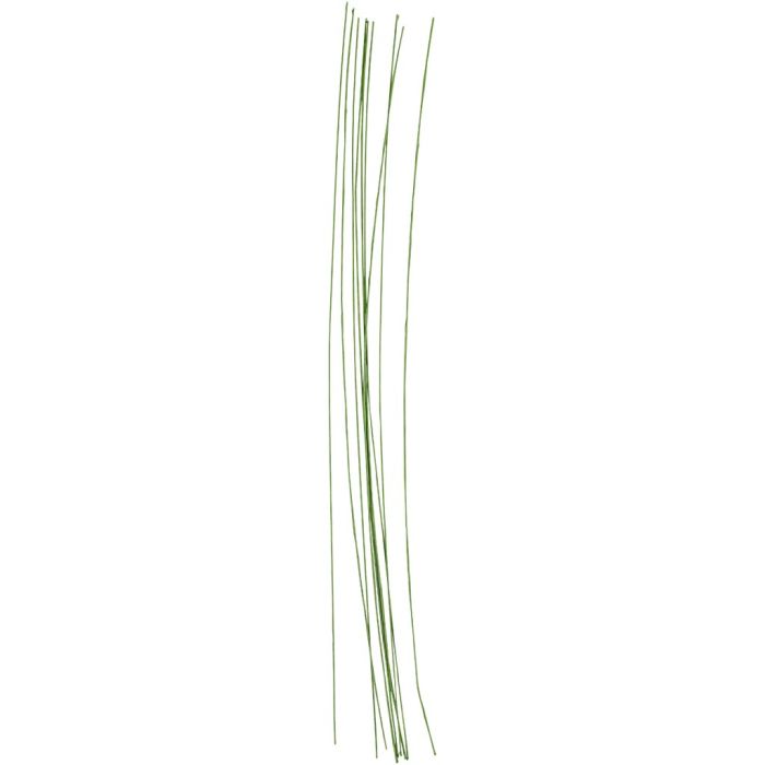 Blumendraht, L 30 cm, D 0,6 mm, Grün, 20 Stk/ 1 Pck