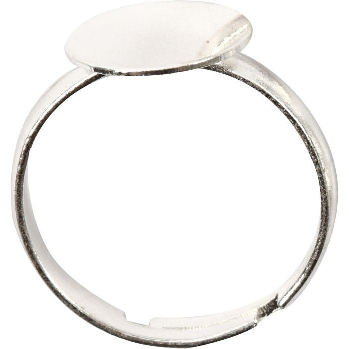 Fingerring, Versilbert, 3 Stk/ 1 Pck