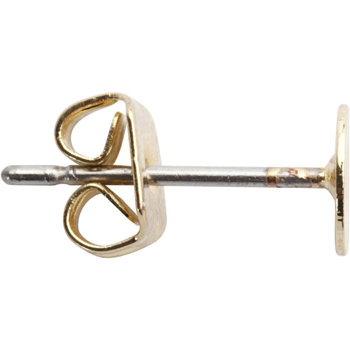 Ohrstecker, L 13 mm, Vergoldet, 10Stk/ 1 Pck
