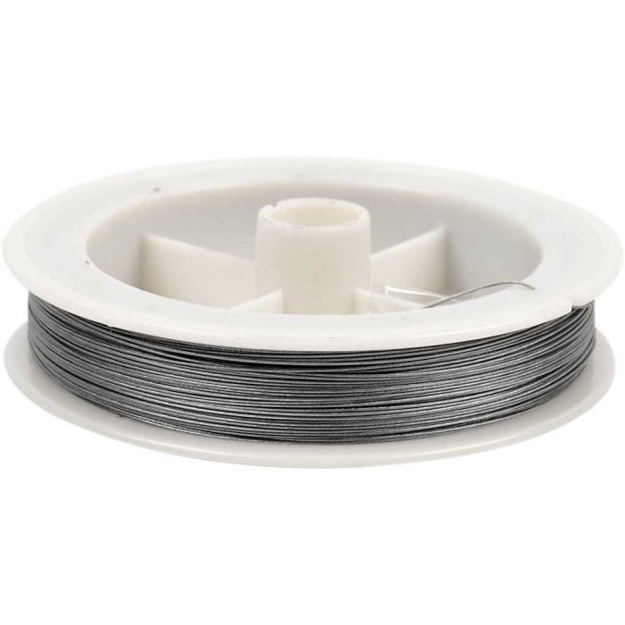Schmuckdraht, Dicke 0,38 mm, Silber, 100 m/ 1 Rolle