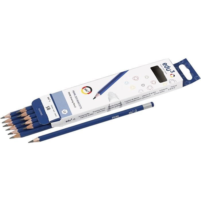 edu Zeichenstifte, 5B, 12 Stk/ 1 Pck