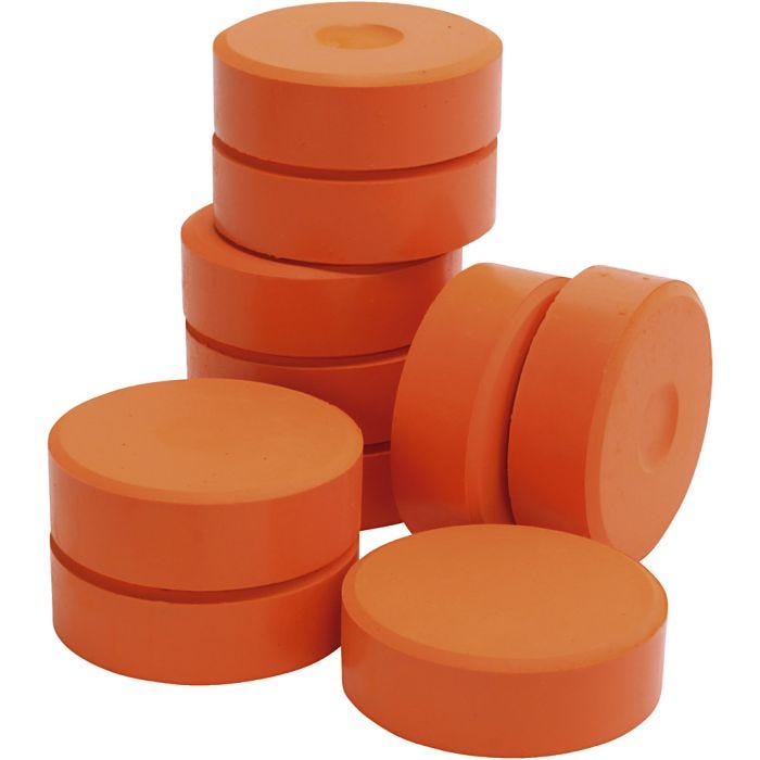 Flüssige Aquarellfarben, H 19 mm, D 57 mm, Orange, 10 Stk/ 1 Pck