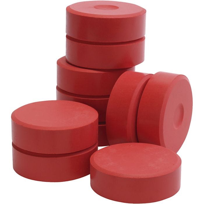 Flüssige Aquarellfarben, H 19 mm, D 57 mm, Rot, 10 Stk/ 1 Pck