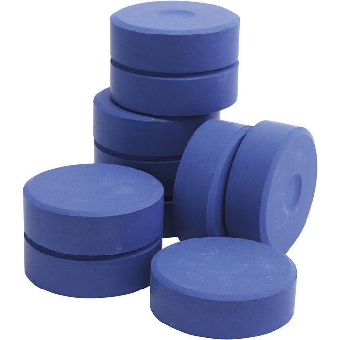 Flüssige Aquarellfarben, H 19 mm, D 57 mm, Blau, 10 Stk/ 1 Pck