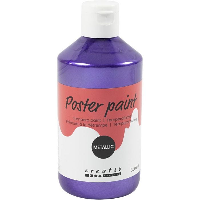 Temperafarbe Metallic, Flieder, 300 ml/ 1 Pck