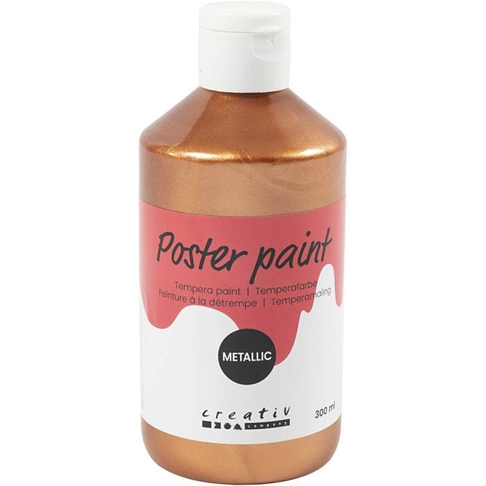 Temperafarbe Metallic, Kupfer-metallic, 300 ml/ 1 Pck