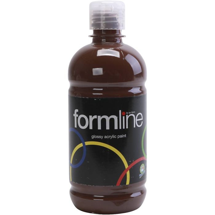 Acrylfarbe, Glänzend, Braun, 500 ml/ 1 Fl.
