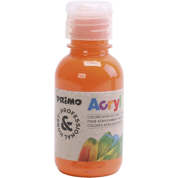 PRIMO Acrylfarbe in ausgezeichneter Qualität, Orange, 125 ml/ 1 Fl.