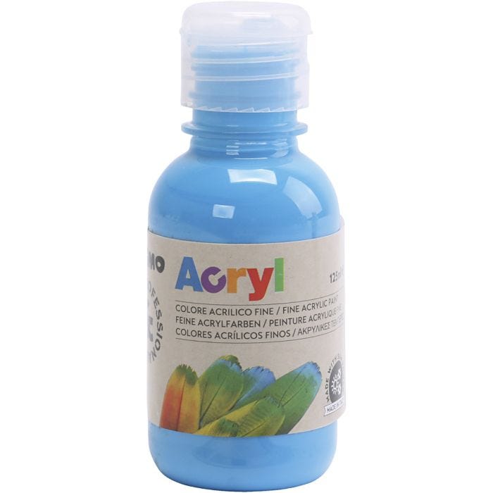 PRIMO Acrylfarbe in ausgezeichneter Qualität, Primärblau, 125 ml/ 1 Fl.