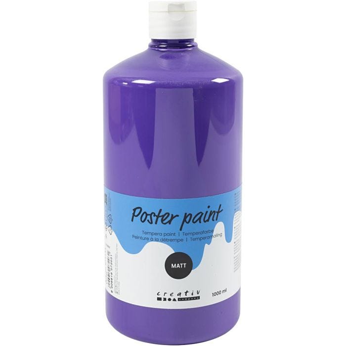 Temperafarbe Matt, Violett, 1000 ml/ 1 Fl.