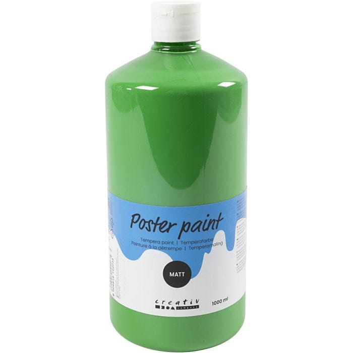 Temperafarbe Matt, Grün, 1000 ml/ 1 Fl.