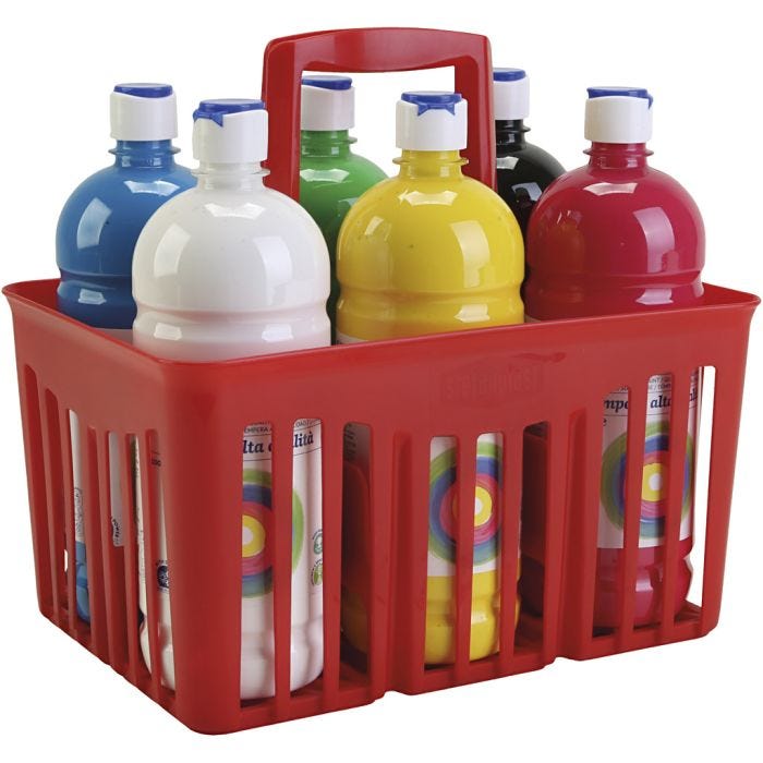 Temperafarbe Matt, Matt, Sortierte Farben, 6x1000 ml/ 1 Pck