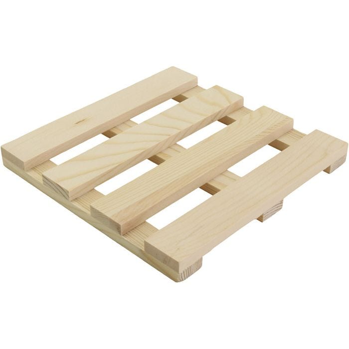 Holzuntersetzer, H 1,5 cm, L 15 cm, B 15 cm, Größe 15x15 cm, 12 Stk/ 1 Pck