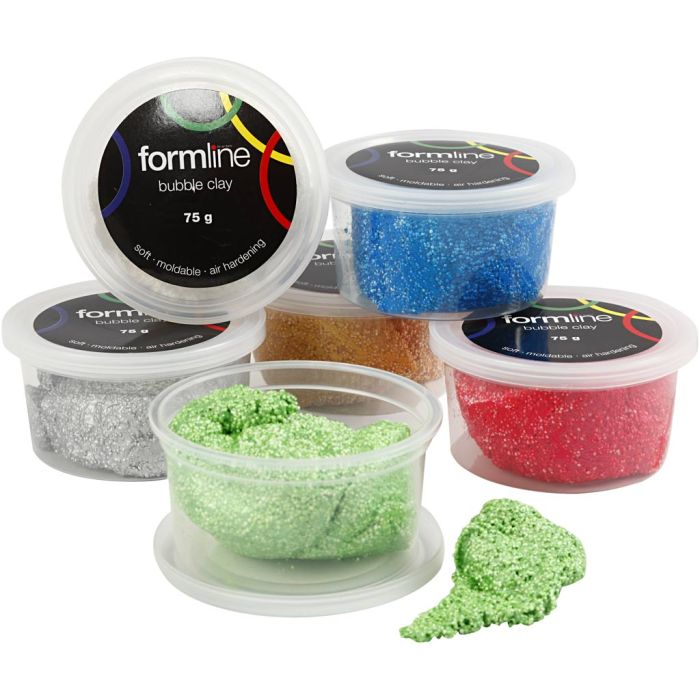 Körnige Modelliermasse von Formline, Metallic, 450 g, 6x75 g/ 1 Pck