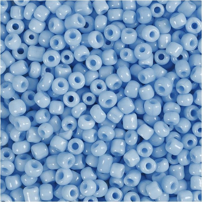 Rocailleperlen, D 3 mm, Größe 8/0, Lochgröße 0,6-1,0 mm, Türkis, 25 g/ 1 Pck
