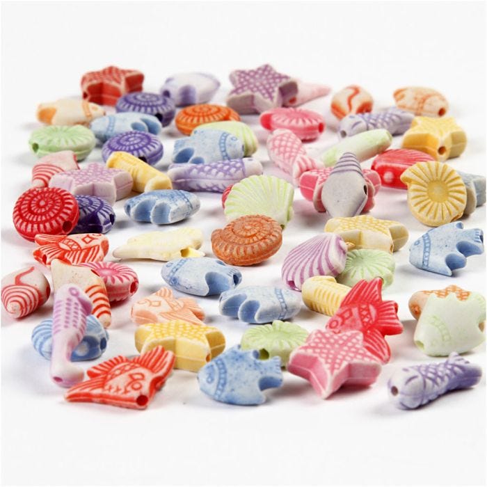 Pastell-Mix, Größe 9-12 mm, Lochgröße 1,2 mm, 110 g, 175 ml/ 1 Pck