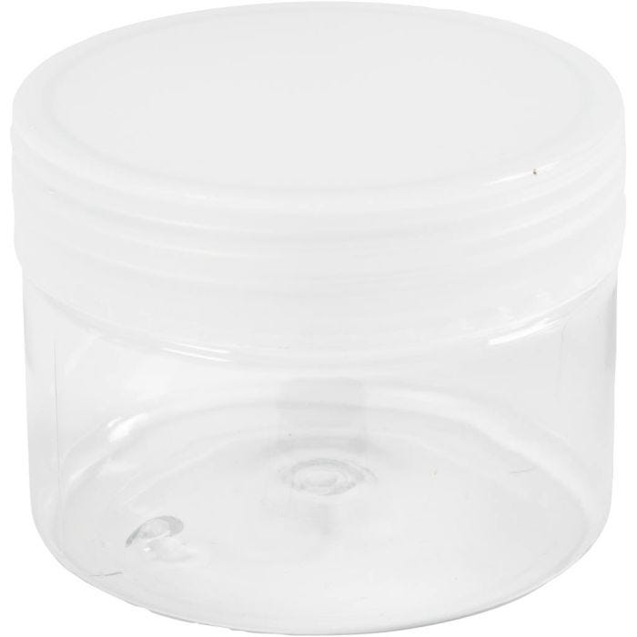 Plastik-Deckeldosen, H 5 cm, D 6,5 cm, 110 ml, 10 Stk/ 1 Pck