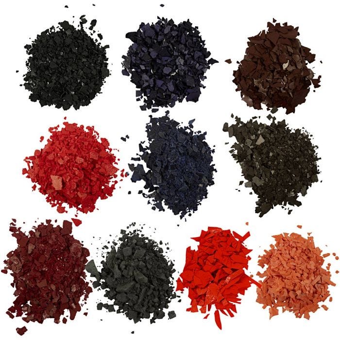 Kerzenfarbe, Sortierte Farben, 10x10 g/ 1 Pck
