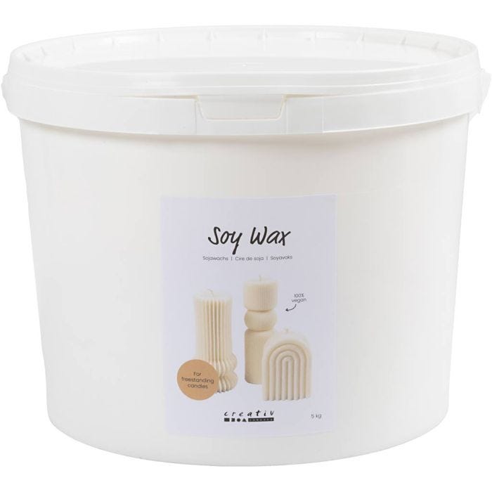 Sojawachs, Für freistehende Kerzen, Creme, 5 kg/ 1 Pck