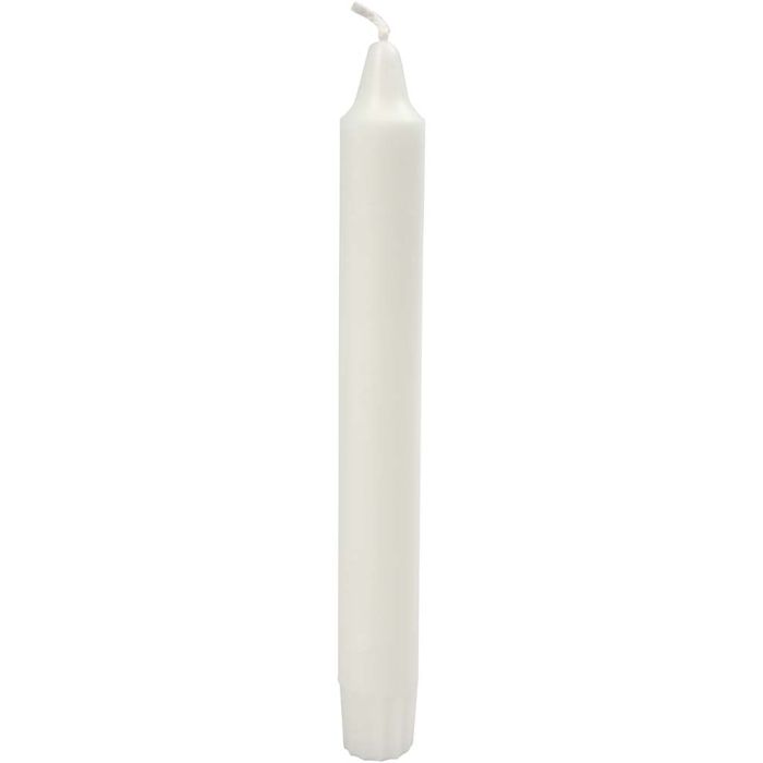 Kerzen, H 20 cm, D 23 mm, Weiß, 30 Stk/ 1 Pck