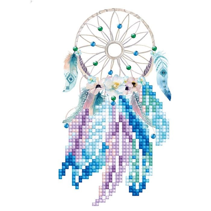 Diamond Dotz, Traumfänger, 12,6x17,7 cm, 13,6x18,6 cm, 1 Pck