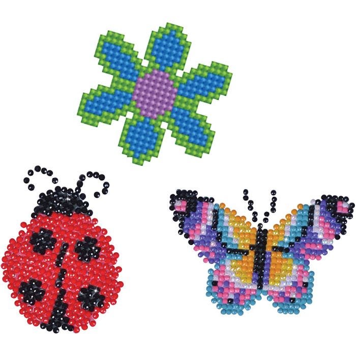 Diamond Dotz, Blüte, Schmetterling, Marienkäfer, Größe 18x10 cm, 1 Pck