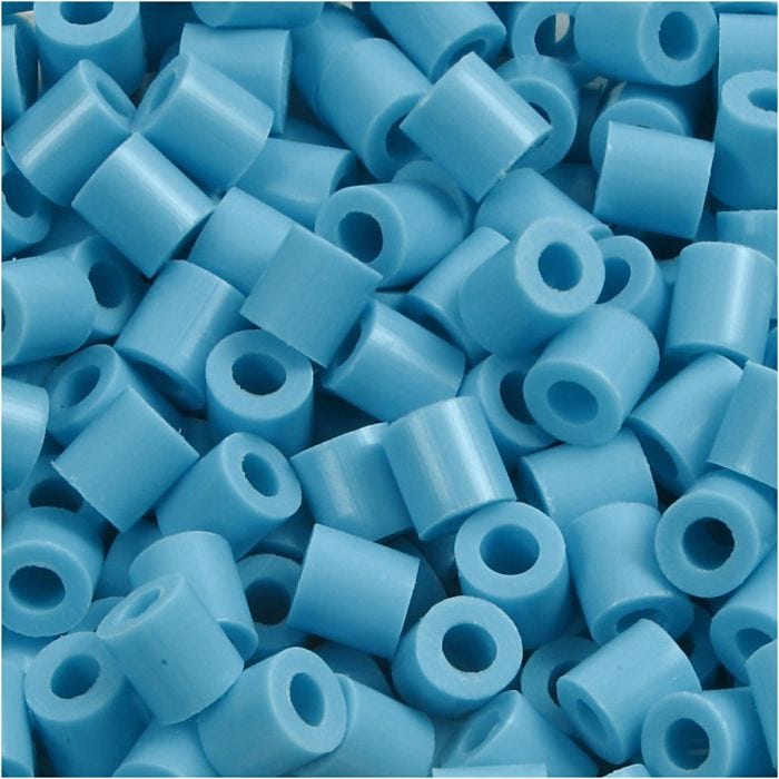 Bügelperlen, 5x5 mm, 2,5 mm, medium, Türkis (32256), 6000Stk/ 1 Pck