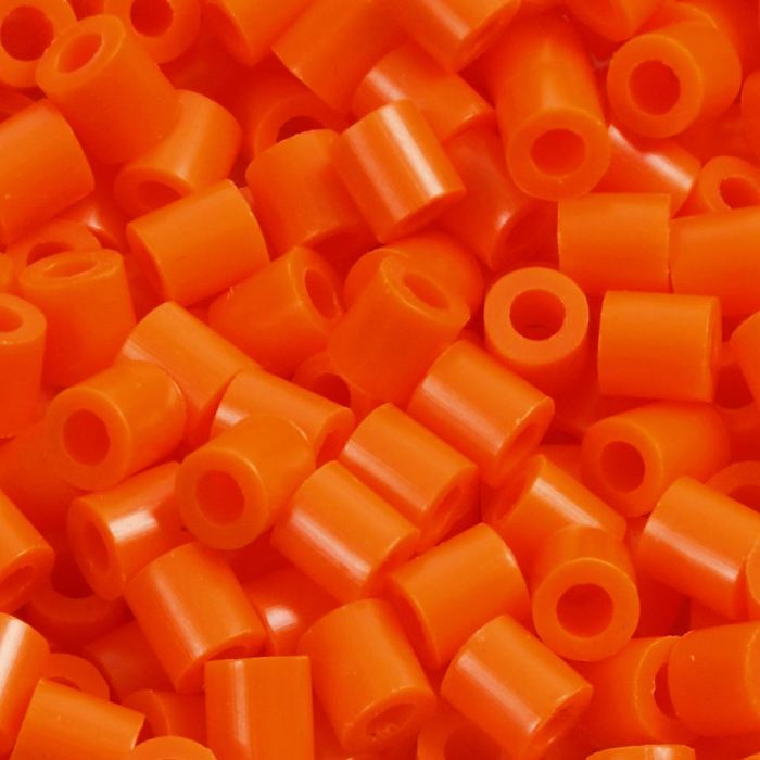 Bügelperlen, Größe 5x5 mm, Lochgröße 2,5 mm, medium, Orange (32233), 6000 Stk/ 1 Pck
