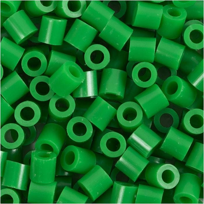 Bügelperlen, Größe 5x5 mm, Lochgröße 2,5 mm, medium, Grün (32230), 6000 Stk/ 1 Pck